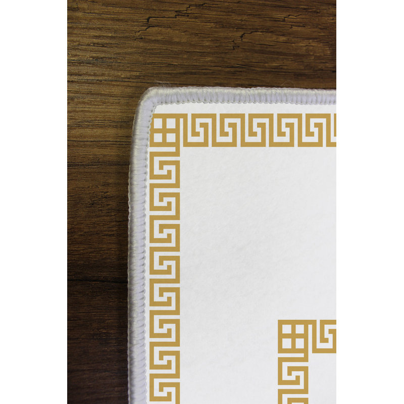 Premium Cream Area Rug, 5.9 x 9.2 Feet | 100% Polyester, 650 g/m² | 4 mm Pile Height, Digital Printing | Antibacterial & Eco-Friendly, Non-Slip PVC Dot Underside | Machine Washable, Perfect for Living Room & Bedroom Decor