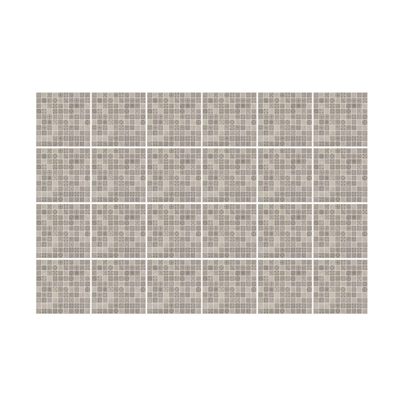 Stone Mosaic Wall Tile Sticker Set 15cm x 15cm PVC, Antique Limestone