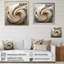 «Tender White Whirling Vision - Abstract Spirals», art mural-1511927266-1511927267