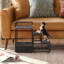 Escalier pour animal avec tiroir de rangement en tissu noir pour chat / chien-746425725