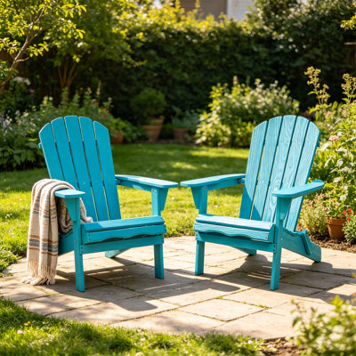 Ensemble de 2 chaises longues pliantes en bois massif Grain