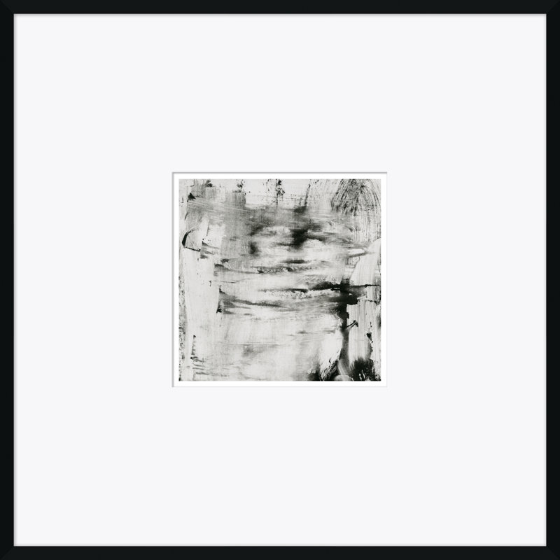 Abstrait Locomotion - Peinture encadrée sur papier, H 25,25 po x l 25,25 po x P 1,38 po