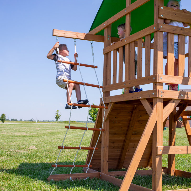 Backyard Discovery Cedar Swing Set with 2 Swing(s) , 1 Slide(s)