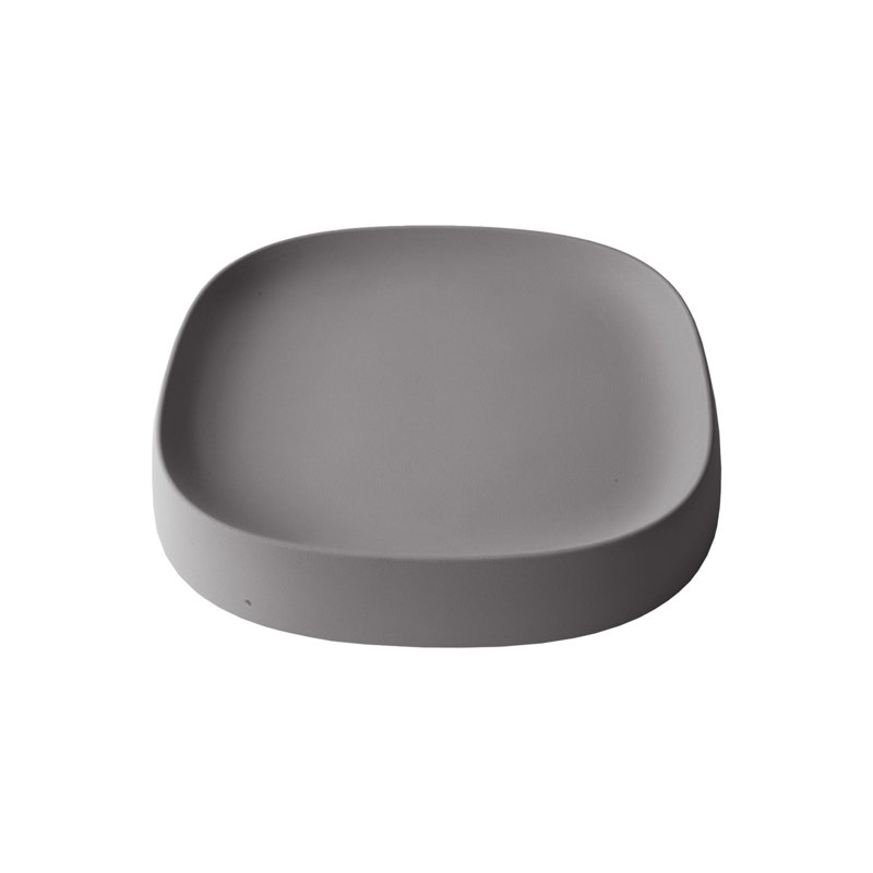 Bac à plantes Pebble, H 4 po x l 19 po x P 17 po, Gris cendré