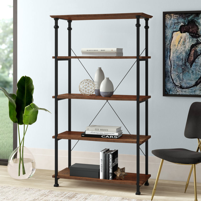 Zona Etagere Bookcase, Rustic Oak