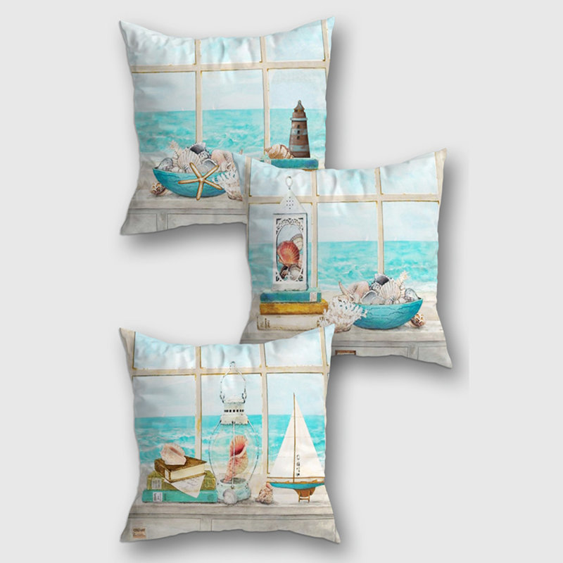 Ensemble de housse de coussin décoratif carré 3 pièces Britt