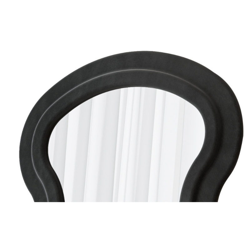 Flannel Full Length Wave Floor Mirror for Bedroom living room Hanging or Against The Wall, Black