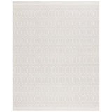Msr Vermont Martha Stewart Hand Loomed Nz Wool/Cotton Geometric Rug in Ivory