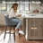 Swivel 26.4'' Faux Leather Counter Stool with Solid Wood Legs-200367123-186223924