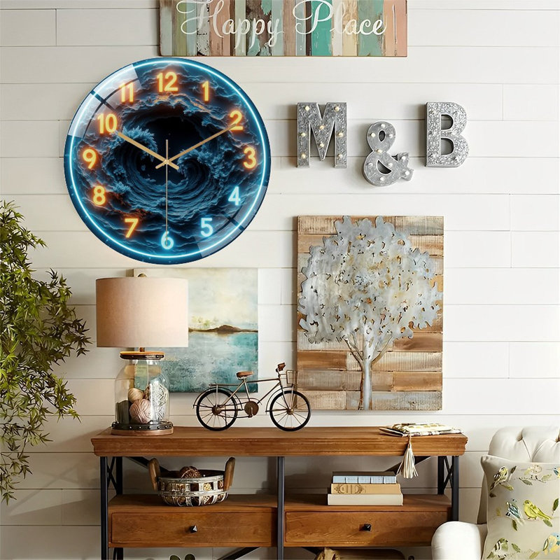 Horloge murale en verre Neon
