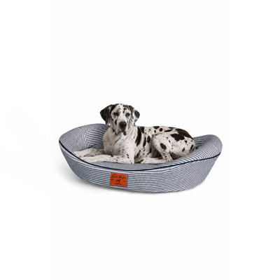  Lit orthopédique pour chien - housse en coton, tiques bleues