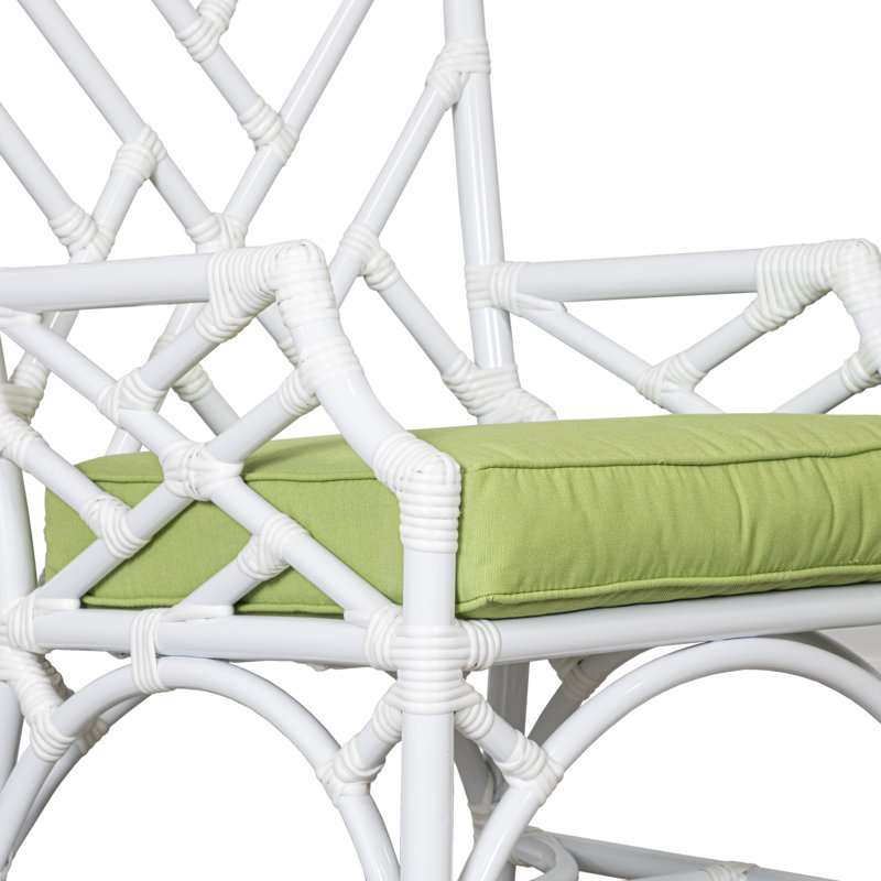 Chaise de patio avec coussin Chippendale, Toile Sunbrella® ara