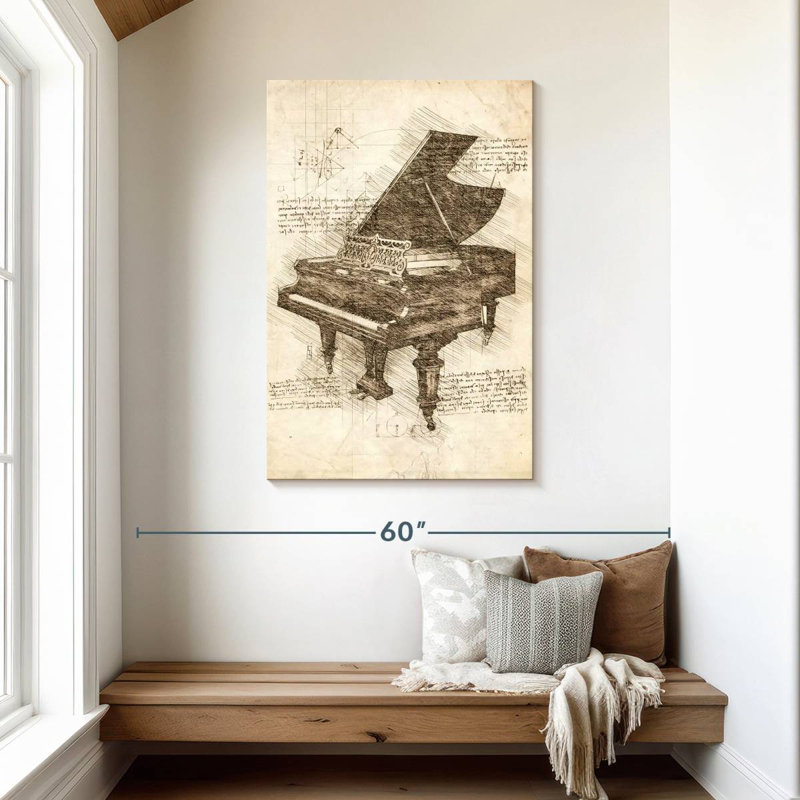 Vieux piano à queue Abarca, H 45 po x l 30 po