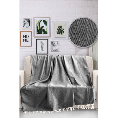 Premium 100% Cotton Sofa Cover, Black, 67 x 91 | Machine Washable at 30°C, 8.6 oz/sq yd | Soft, Durable, and Ironable | Perfect for Protecting Furniture & Enhancing Living Room Décor