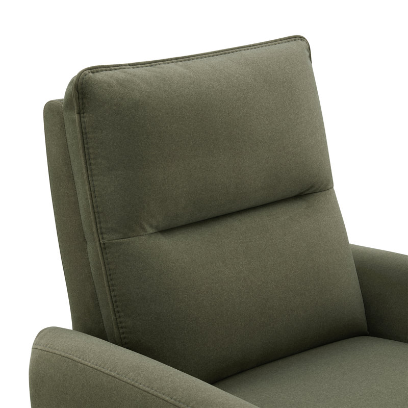 Fauteuil inclinable manuel rembourré, Mélange de polyester / vert