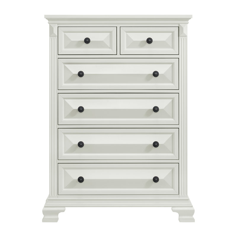 Alcott Hill® Daryel 6-Drawer Chest, Antique White