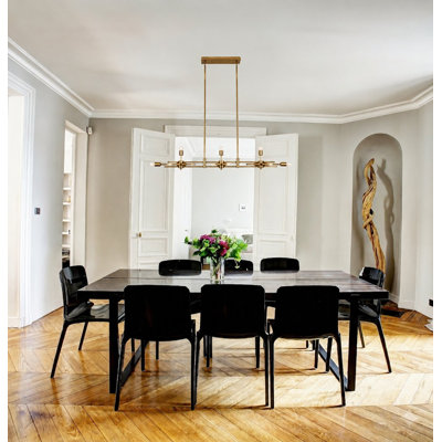 Ripley 11 Light Gold Linear Chandelier