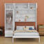 Lit escamotable avec armoire supérieure, tablettes et garde-robe Murphy-1456785458