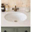 Meuble-lavabo en bois d'hévéa avec plateau en marbre American Country