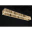 Lustre rectangulaire ombré à lumière DEL avec détails en verre turquoise, casino-86125353-86125354-86125355