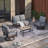 4-person Front Porch Furniture Set With Swivel Lounge Chairs-669934602
