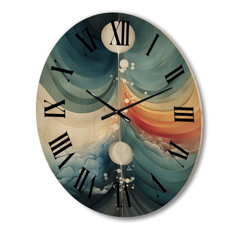 Horloge murale Contemplating Divinity Circular Harmony III, Grand