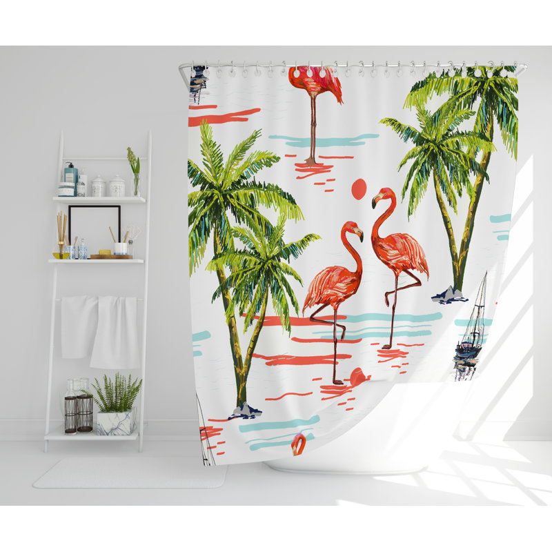 Rhian Polyester Single Shower Curtain, 168cm H x 168cm W