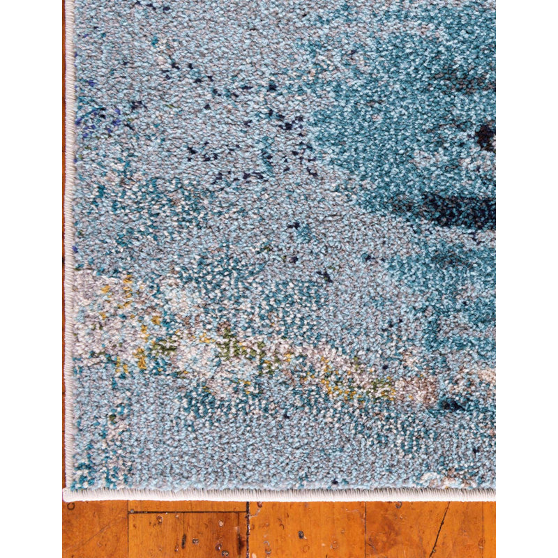 Keimar Washable Abstract Indoor Rug, Square 5'