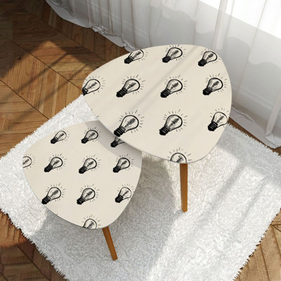Ensemble de 2 tables basses gigognes Triangle