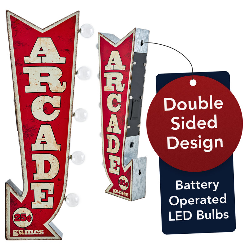 Enseigne lumineuse DEL « Arcade Games »