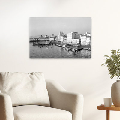 «1950S Harbor Waterfront Havana Cuba», art rétro rétro tropical classique