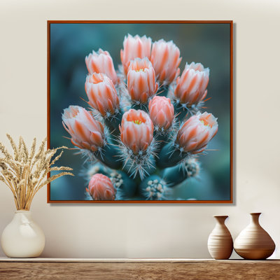 Cactus de Gislaine en fleur à l'aube - décoration murale cactus