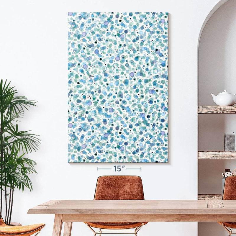 Cosmic Bubbles Blue, 51" H x 34" W