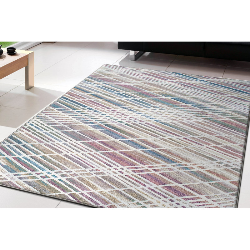 Tapis à motif géométrique Gerin, Rectangle 3 pi 11 po x 5 pi 7 po