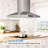 VIKIO 500 CFM Convertible Island Range Hood with 4 LED Lights ,Gesture Control and Carbon Filters-119304350-129439757