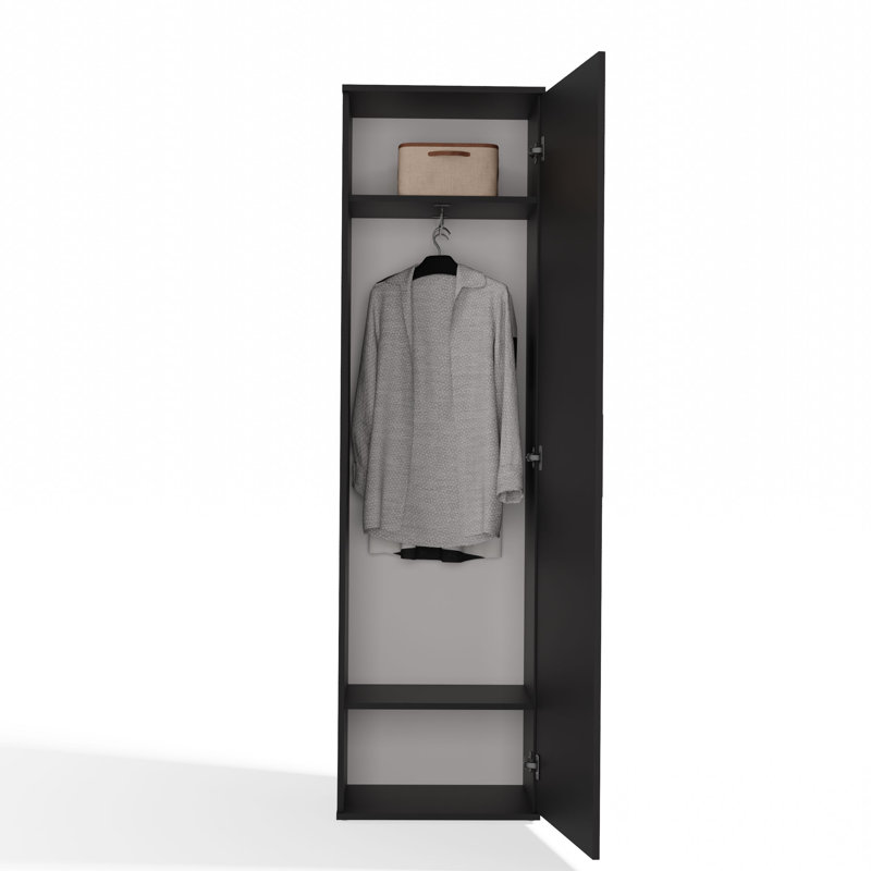 Hyland 1 Door Laminate Wardrobe, Black