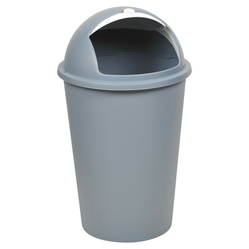 Roquemore Plastic Manual Lift Kitchen Trash Can - 50L, Blue/White
