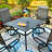 Alyah 4 - Person Patio Dining Set with Square Table