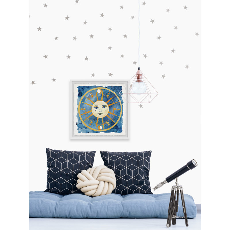 Bright and Shining Sun - Reproduction d'art graphique sur papier encadré, H 24 po x l 24 po x 1,5 po
