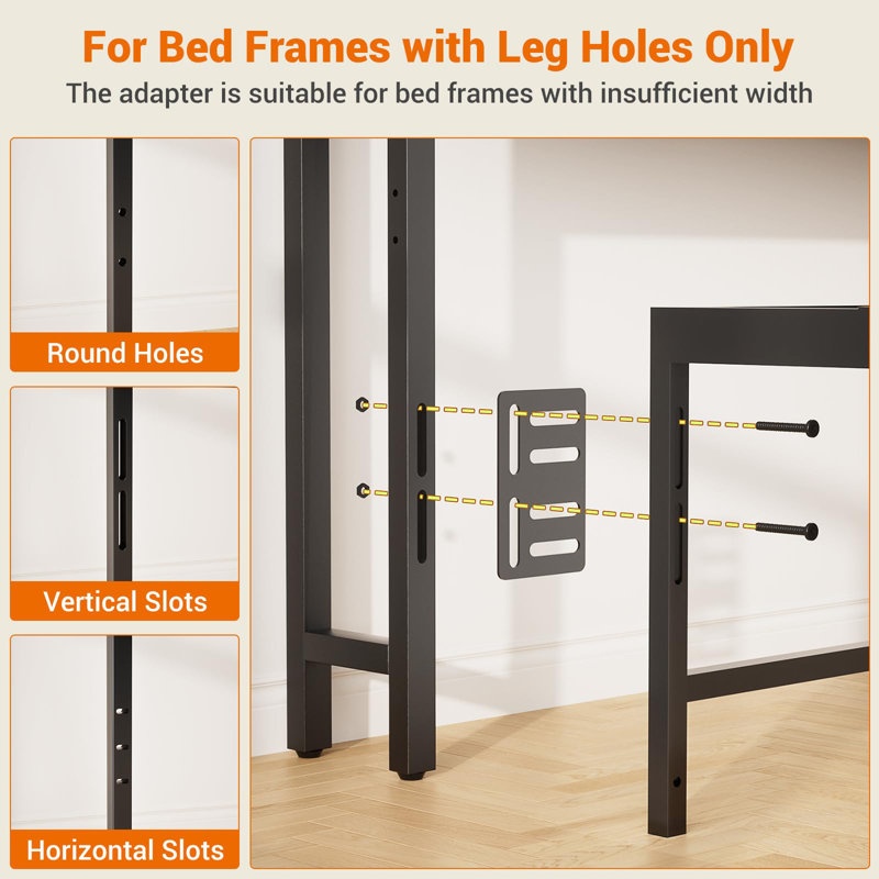 Lozandier Headboard with Storage, Power Outlet, USB Ports and LED Strip, Black Oak, King