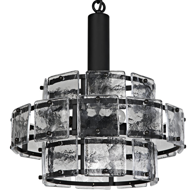 Bergdorf Matte Black Glass LED Pendant Light
