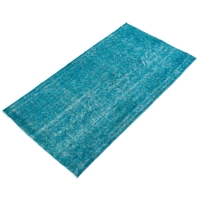 Tapis turquoise à transition de couleur 4 pi 5 po x 7 pi 10 po