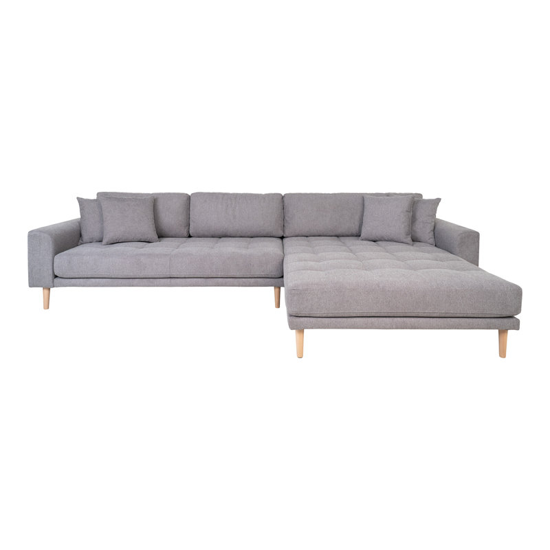 Eguntola 4 Seater Sofa & Chaise, Grey, Right Hand Facing