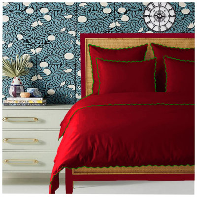 400TC Cotton Small Scallop Embroidery Duvet Cover Set