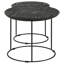 Table gigogne 2 pièces noir mat