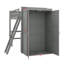 Lit mezzanine simple avec bureau, tablettes et garde-robe-1817821224