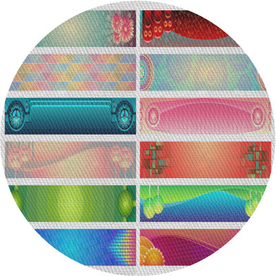 Tapis vert/bleu/rouge à motifs