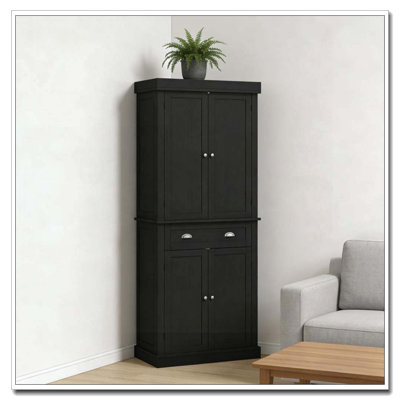 Armoire de rangement pour garde-manger avec portes et tablettes