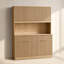 Cabinet de rangement moderne et multifonctionnel avec prise de courant et comptoir ouvert pour des besoins d'organisation polyvalents-1104447965