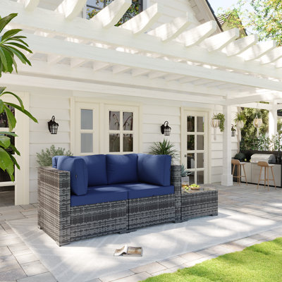 Patio Safo pour 3 personnes avec coussins